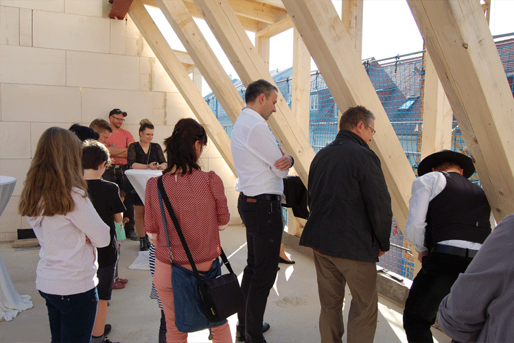 MBR Architekten Käufer Nagelprrobe beim Richtfest